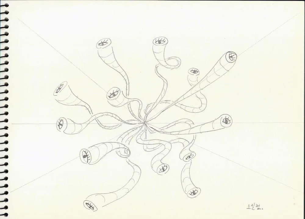 Drawing 76, Ryu Sung Chul, 2013, Pencil and color on paper.jpg